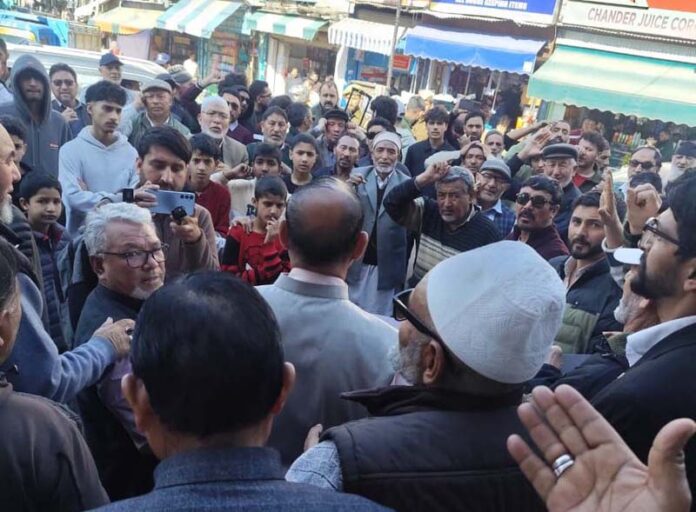 People during a protest rally in Jammu on Saturday. People during a protest rally in Jammu on Saturday.