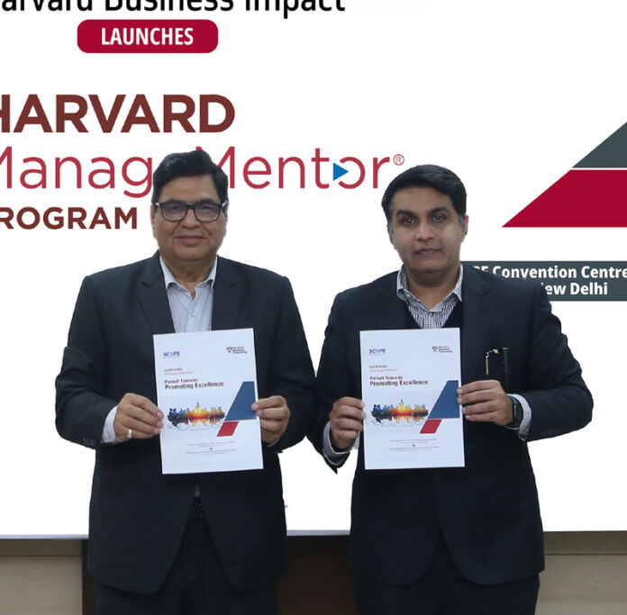 Atul Sobti and Sumit Harjani launching Harvard Manage Mentor (HMM) program.
