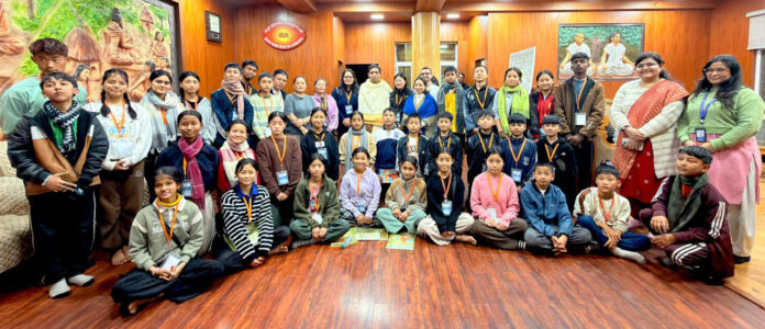 Representatives from the Sikkim Government along with others during an event at Patanjali Research and Wellness Centre in Haridwar.