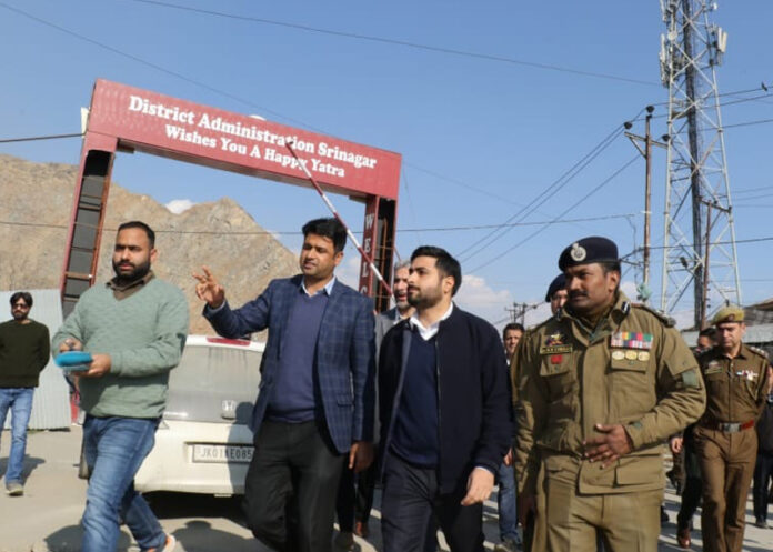 SANJY-2026 DC Srinagar, SSP visit Yatra Transit Camp Pantha Chowk copy