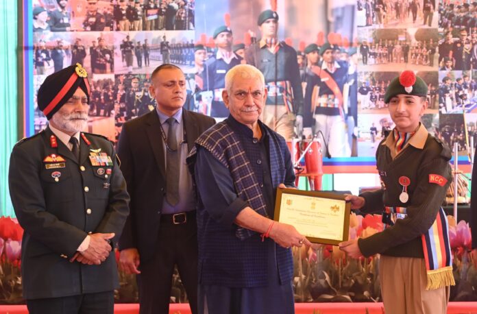 [Daily Excelsior]LG Manoj Sinha Addresses NCC Cadets Who Attended Republic Day Camp At New Delhi