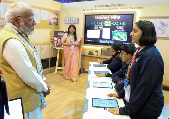 Prime Minister Narendra Modi inaugurates the India AI Impact Expo 2026 in New Delhi on Monday. (UNI)