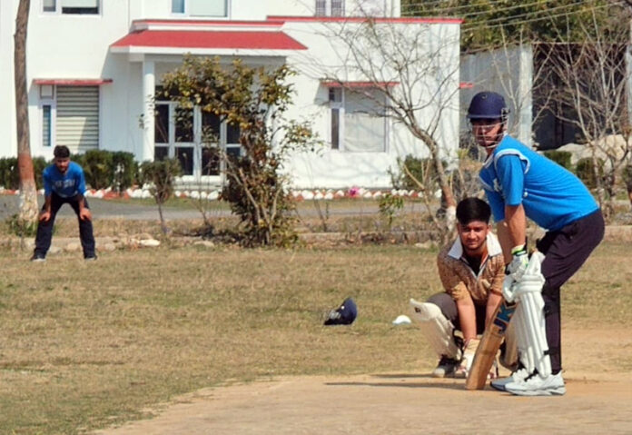 Players in action during trials in Reasi.