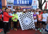 Dignitaries flagging off Herath Half Marathon Edition-3 at Bishnah on Sunday.