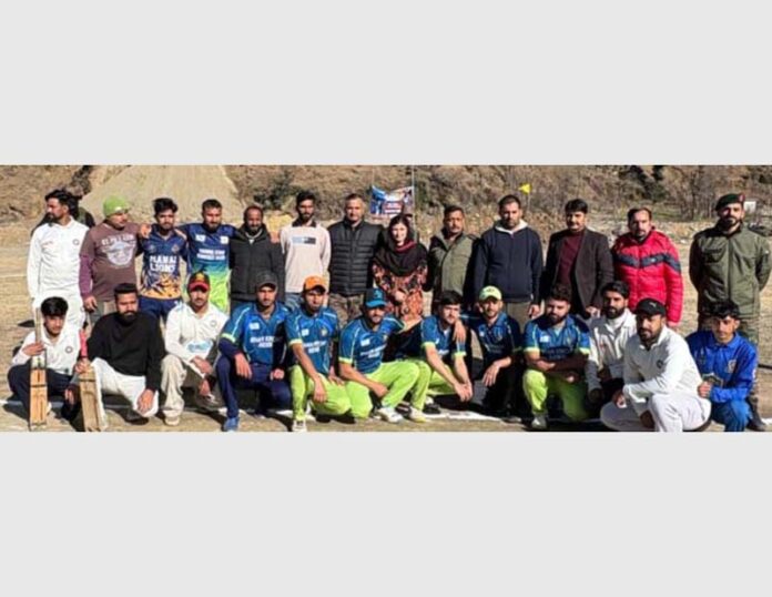 Dignitary interacting with players during a match.