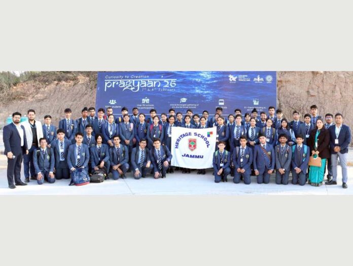Heritage School students during their visit to IIT Jammu.