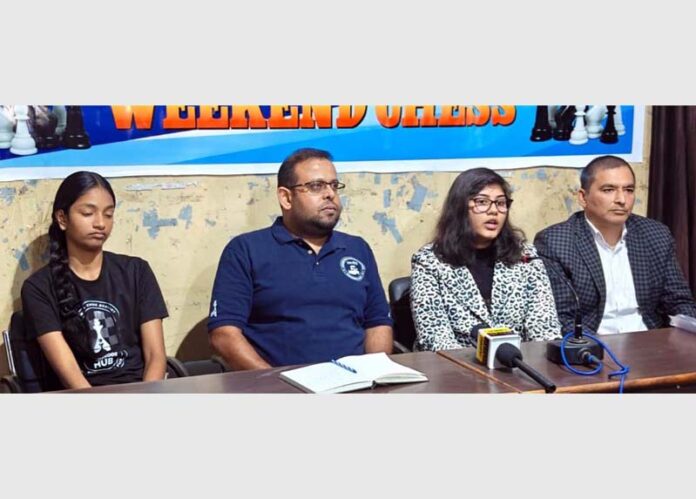 AJKCA President Meenal Gupta and others addressing press conference in Jammu. AJKCA President Meenal Gupta and others addressing press conference in Jammu.