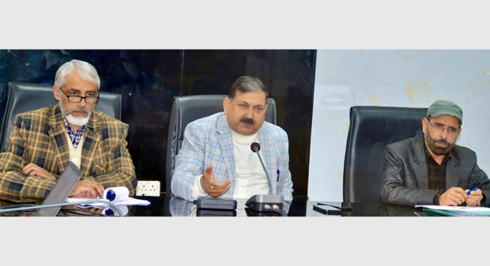 DDC Poonch Ashok Kumar Sharma chairing a meeting on Friday.