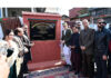 CM Omar Abdullah laying foundation for construction of city gateway in Srinagar on Wednesday.