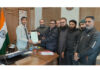 Clerical Cadre employees delegation submitting a copy of complaint to Divisional Commissioner Kashmir Anshul Garg on Monday.