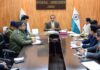 Div Com Jammu chairing a meeting on Thursday.