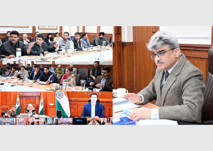 CS Atal Dulloo chairing a meeting on Friday.