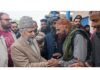 MP Mian Altaf interacting with people in Rajouri.