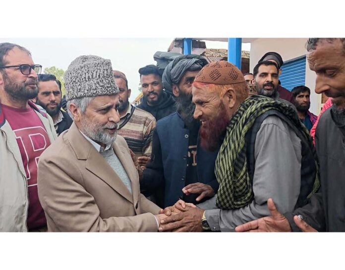 MP Mian Altaf interacting with people in Rajouri.