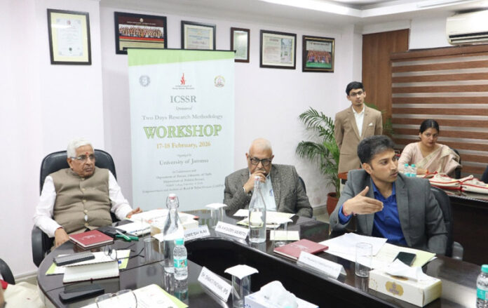 JU VC Prof Umesh Rai and others during inaugural session of the two-day workshop.