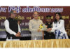 The organizers of International Hindi Foundation felicitating LG Kavinder Gupta on Sunday.