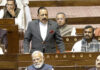 Union Minister Dr Jitendra Singh speaking in the Rajya Sabha on Thursday.