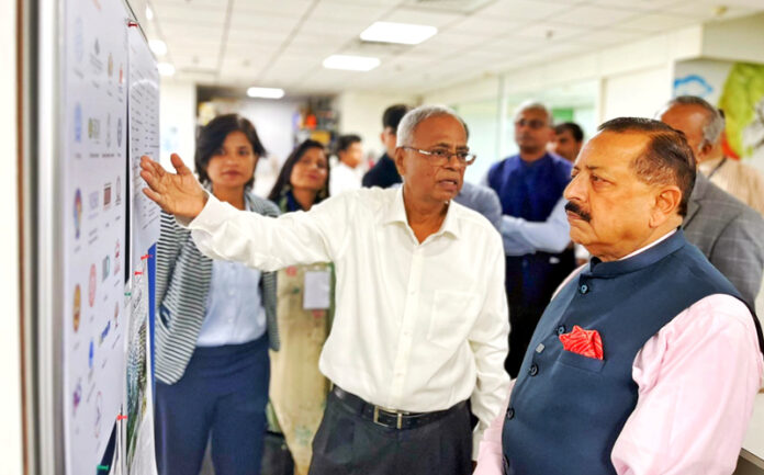 Union Minister Dr Jitendra Singh going through some of the ongoing projects at IIT Madras Research Park, Chennai. Union Minister Dr Jitendra Singh going through some of the ongoing projects at IIT Madras Research Park, Chennai.