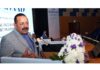 Union Minister Dr Jitendra Singh delivering keynote address at AIM SUMVAAD Conclave at Dr Ambedakar International Centre, New Delhi, on Tuesday.