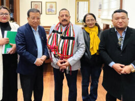 A Mizoram delegation led by BJP State President and MLA, Dr. K. Beichhua calling on Union Minister Dr. Jitendra Singh at New Delhi.