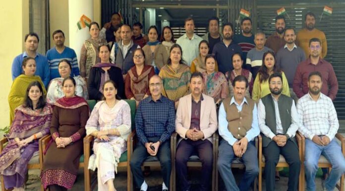 NZATI and IT Department officers participating in a training programme in Jammu posing for a group photograph.
