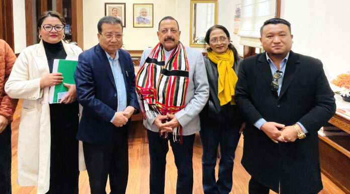A Mizoram delegation led by BJP State President and MLA, Dr. K. Beichhua calling on Union Minister Dr. Jitendra Singh at New Delhi. A Mizoram delegation led by BJP State President and MLA, Dr. K. Beichhua calling on Union Minister Dr. Jitendra Singh at New Delhi.