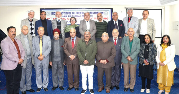 A group photo of elected office bearers and members of the Executive Committee of IIPA J&K branch. A group photo of elected office bearers and members of the Executive Committee of IIPA J&K branch.