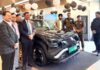 Dr Ajay Sharma, Superintendent of Police launching E Vitara in Jammu.