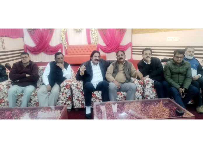 DCC Jammu(U) president, Yogesh Sawhney addressing a meeting in Jammu. DCC Jammu(U) president, Yogesh Sawhney addressing a meeting in Jammu.