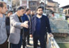 DC Srinagar during visit to Shahr-e-Khaas area on Tuesday.