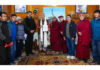 LG Kavinder Gupta interacting with a delegation in Leh.