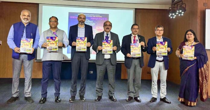 SBI CGM Chandigarh Circle, Krishan Sharma and other Bank officers releasing a book on SBI CGM Chandigarh Circle, Krishan Sharma and other Bank officers releasing a book on