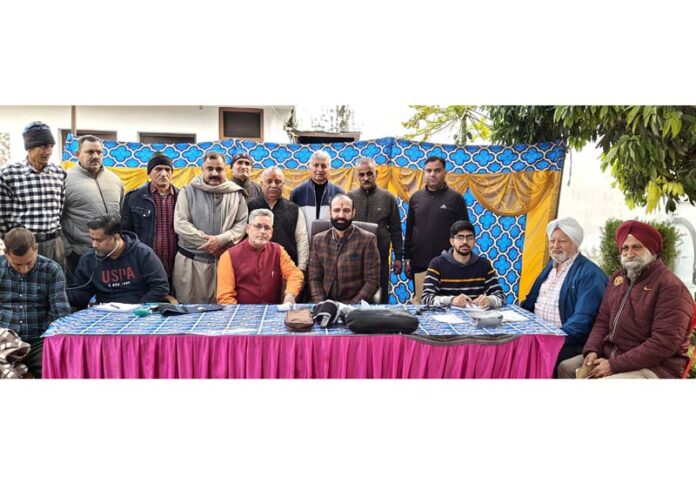 HoD Cardiology GMC & SSH Jammu Dr Sushil Sharma examining patients at Rani Bagh, Jammu on Sunday.