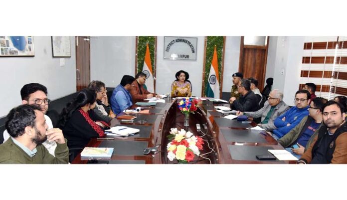 DC Udhampur chairing a meeting on Thursday.