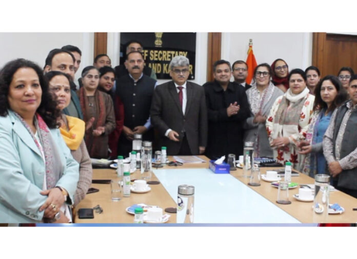 Chief Secretary launching new website of Culture Deptt on Monday.