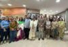 Faculty members and guests posing together during inauguration of book reading series ‘KITAB-dar-KITAB’ at JU.