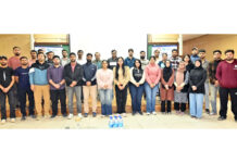 Dignitaries during an Advanced Entrepreneurship and Skill Development Programme at IIT Jammu.