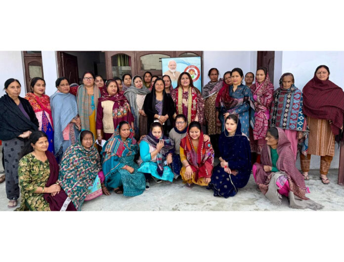 Ritika Trehan posing along with others during a function in Jammu. Ritika Trehan posing along with others during a function in Jammu.