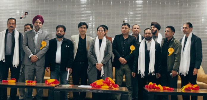 Newly elected office bearers of JKTDC Employees Union.