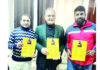 LG Ladakh, Kavinder Gupta releasing Balbir Ram’s Hindi poem ‘Begumpura Ki Paribhasha’ at Jammu on Sunday.