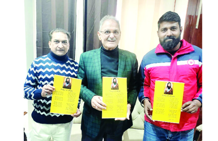 LG Ladakh, Kavinder Gupta releasing Balbir Ram’s Hindi poem ‘Begumpura Ki Paribhasha’ at Jammu on Sunday. LG Ladakh, Kavinder Gupta releasing Balbir Ram’s Hindi poem ‘Begumpura Ki Paribhasha’ at Jammu on Sunday.