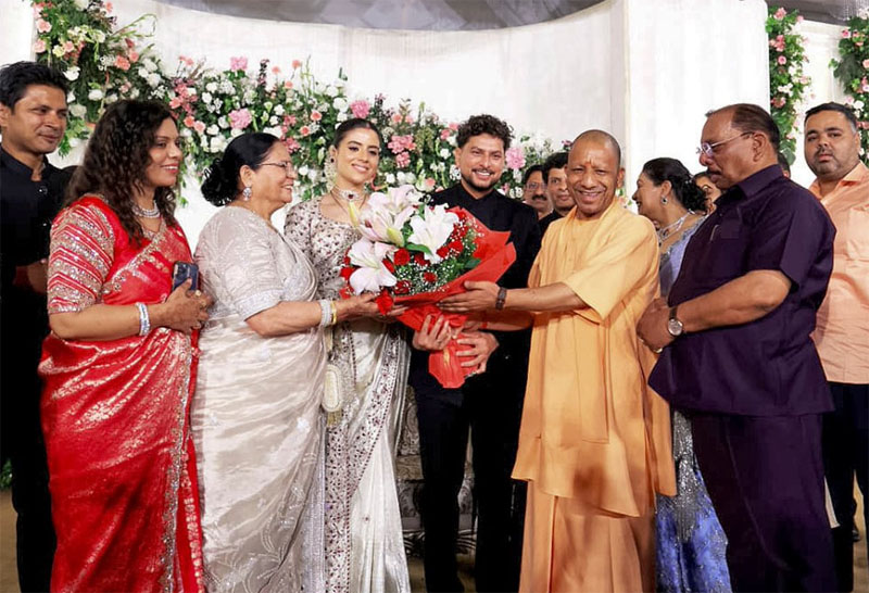Yogi, Akhilesh, Gambhir lead star-studded guest list at Kuldeep Yadav's wedding reception