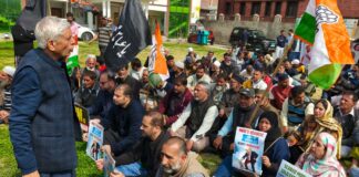 Congress Holds Protests In Jammu And Kashmir Over Indo-US Trade Deal