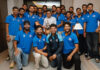 ICC chairman Jay Shah posing with J&K Ranjhi team.