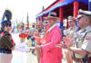 LG Manoj Sinha during Passing Out Parade at STC Talwara on Tuesday.