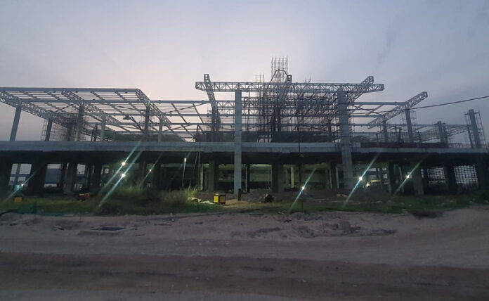 Work in progress at Jammu Airport.