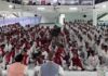 A large number of yoga practitioners (sadhaks) from different states participate in a three-day national yoga camp in Jammu on Friday.