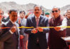Chief Justice of India, Justice Surya Kant, cutting the traditional ribbon to inaugurate the new District Court Complex in Leh on Saturday.