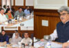 CS Atal Dulloo chairing a meeting at Jammu on Wednesday