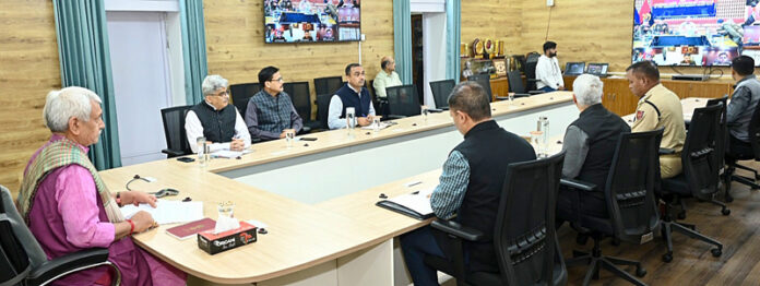 LG Manoj Sinha holding a review meeting today on security situation in Jammu.